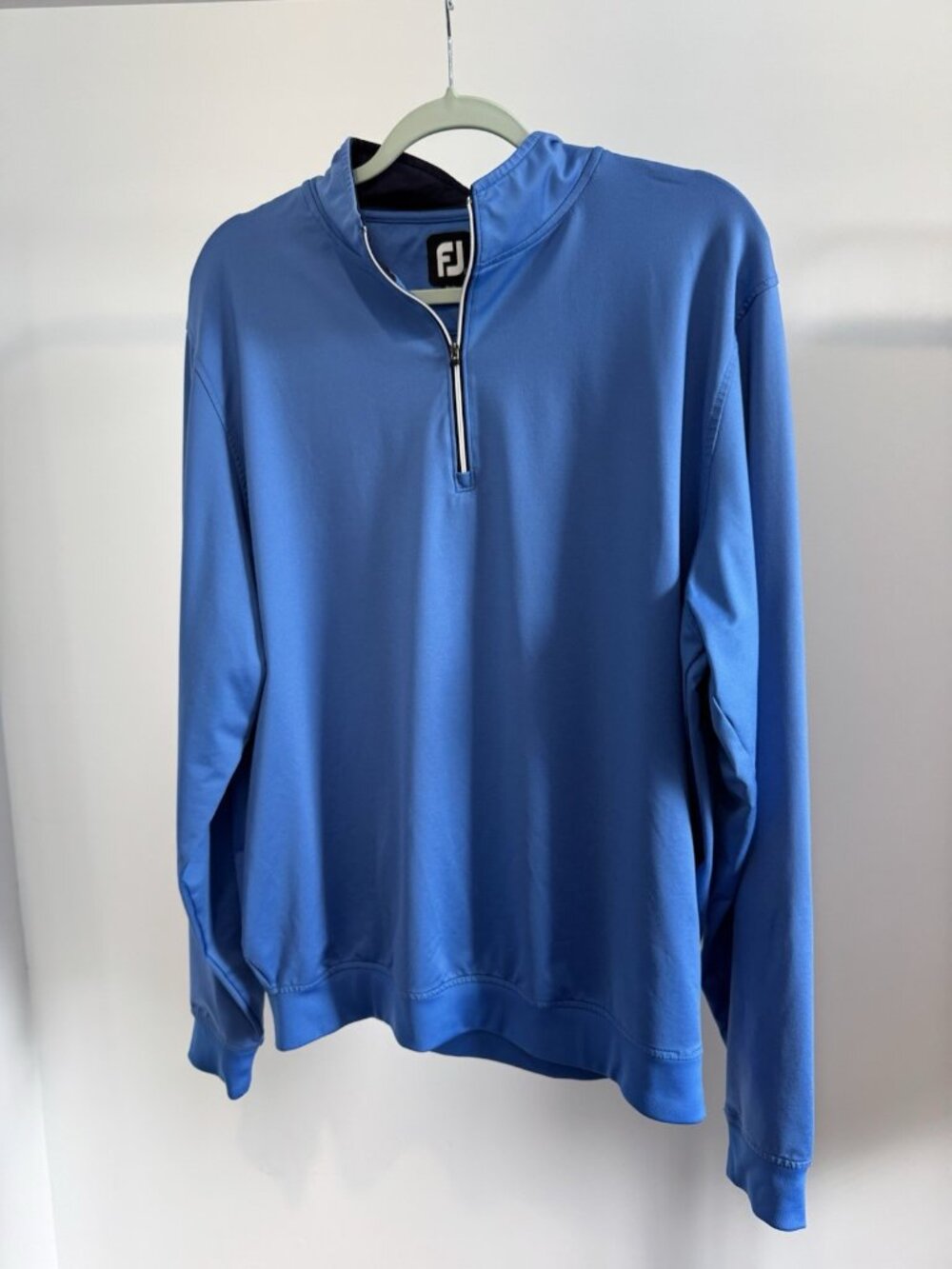 FootJoy Golf Jacket Men's Large Blue Quarter-Zip Performance Layer